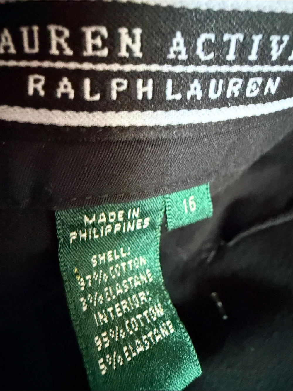 Lauren Ralph Lauren Black Mini Skort with Front Button size 16